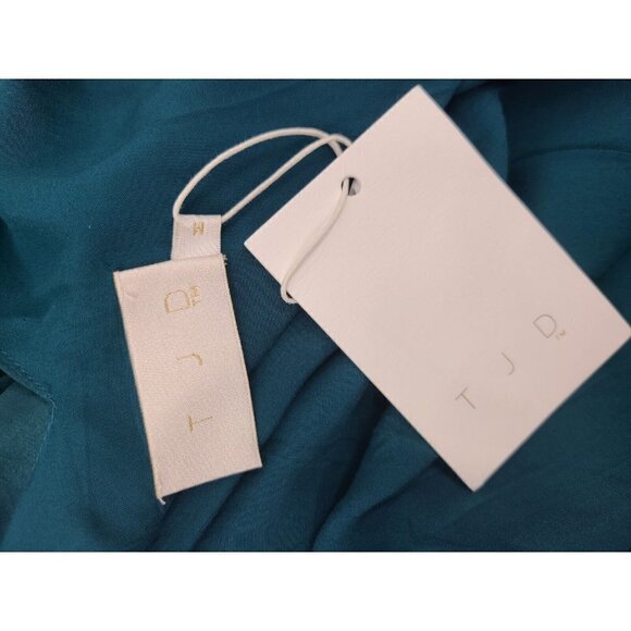 New TJD Imperial Mini Dress Womens M Deep Emerald Jetset Diaries Revolve Pockets - Picture 5 of 8